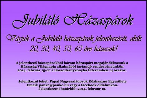 2014.02.15. jubil&aacute;l&oacute; h&aacute;zasp&aacute;rok