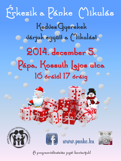 2014.12.05. &Eacute;rkezik a P&Aacute;NKE Mikul&aacute;s